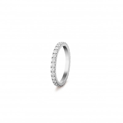 VAN CLEEF ARPELS FÉLICITÉ WEDDING BAND, 2.1 MM - WHITE GOLD, DIAMOND  VCARP7RG00